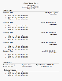sample resume format for fresher. Images cv-format
